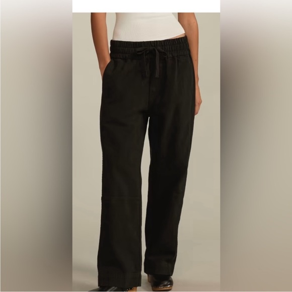 Everlane Pants - NEW WITH TAGS Everlane Black The Canvas Organic Cotton Pull On Pants Extra Small